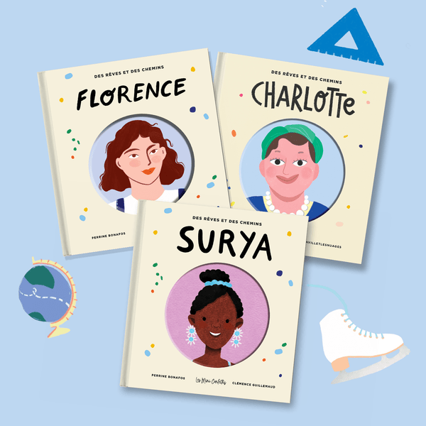 Les Confettis Livres TRIO - Florence + Charlotte + Surya