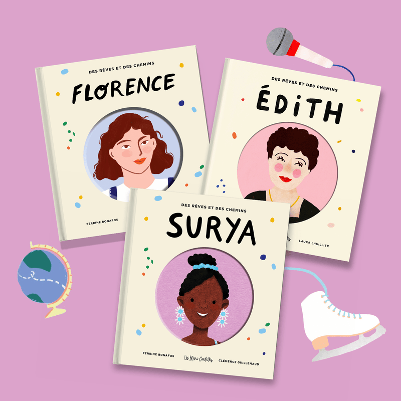 Les Confettis Livres TRIO - Florence + Édith + Surya